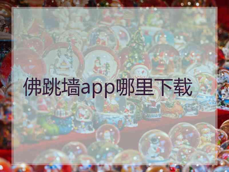 佛跳墙app哪里下载