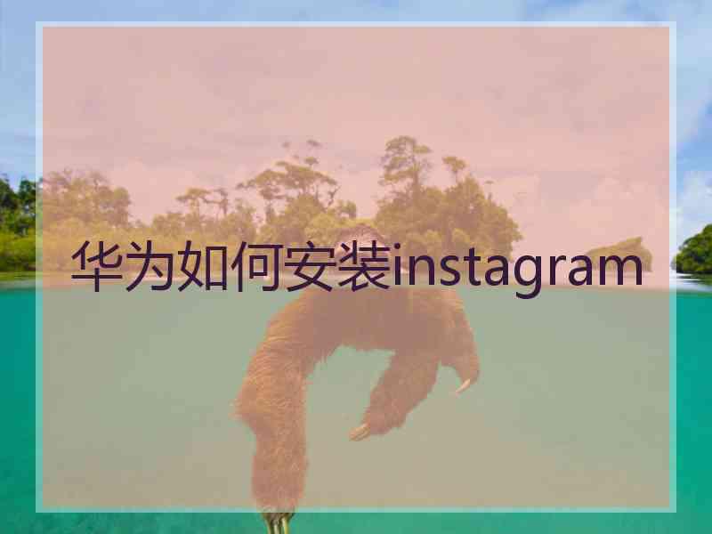 华为如何安装instagram