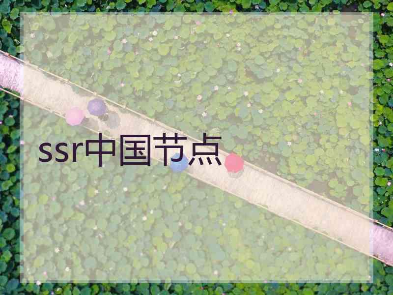 ssr中国节点