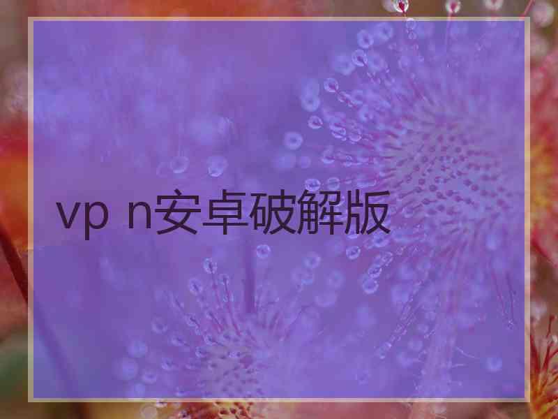 vp n安卓破解版