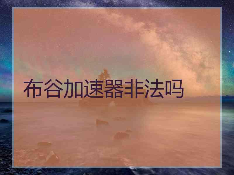 布谷加速器非法吗
