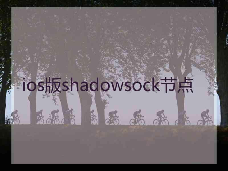 ios版shadowsock节点