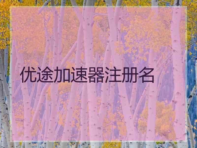 优途加速器注册名