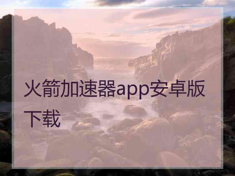 火箭加速器app安卓版下载