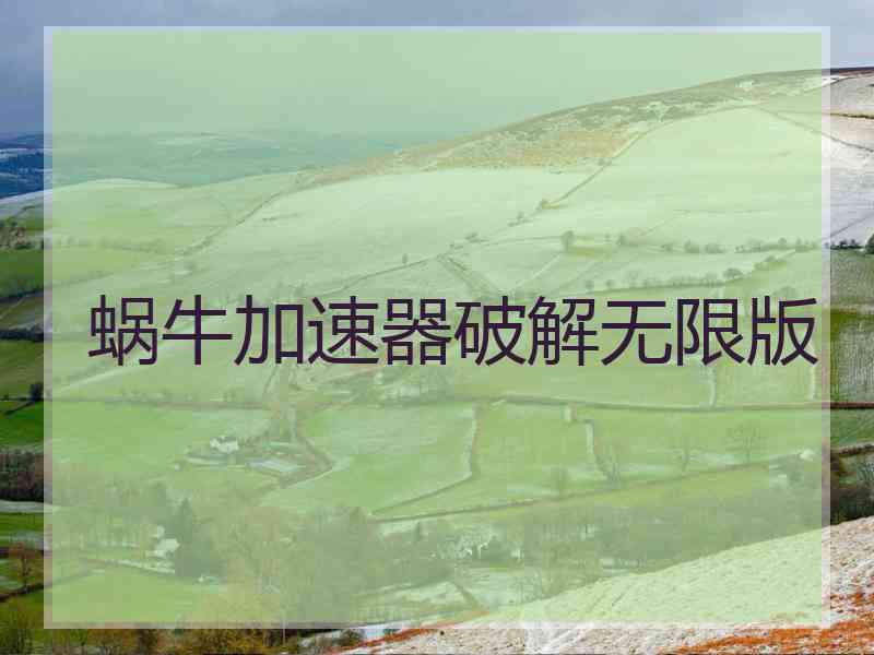 蜗牛加速器破解无限版