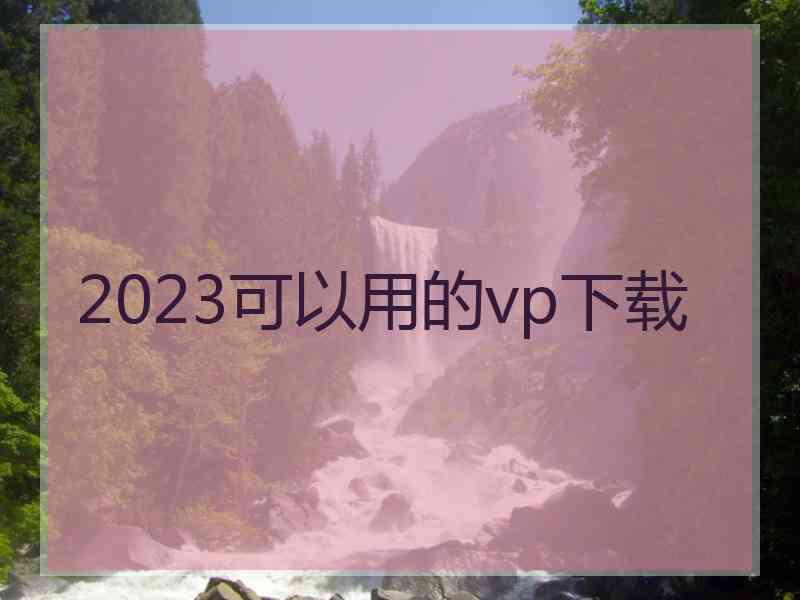 2023可以用的vp下载