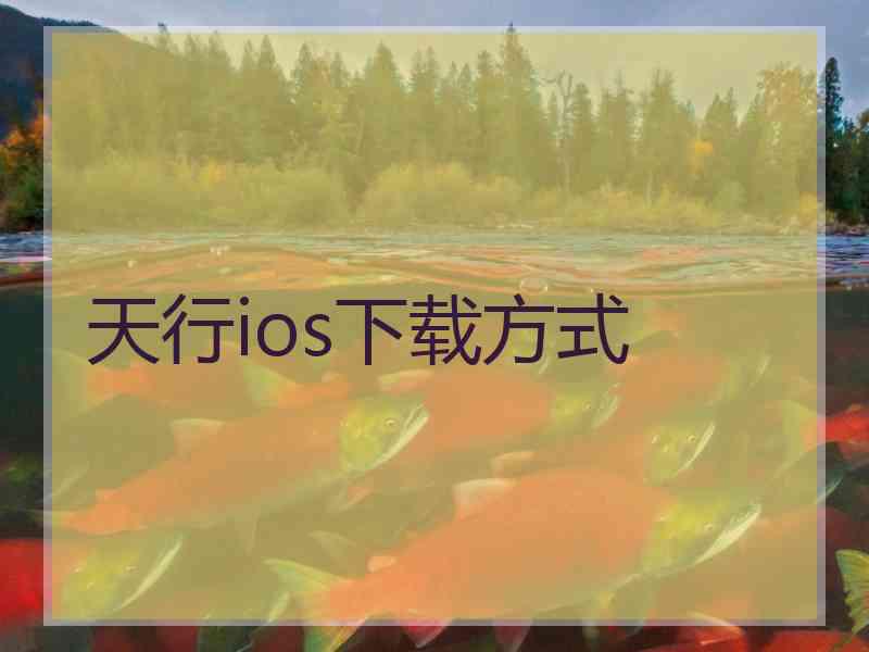 天行ios下载方式