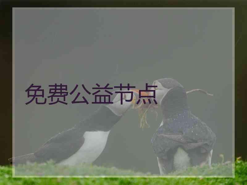 免费公益节点