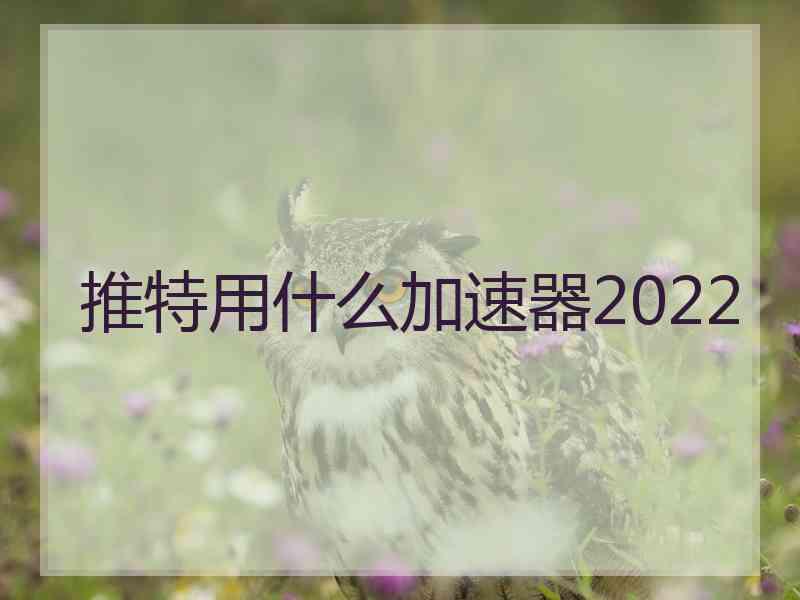 推特用什么加速器2022