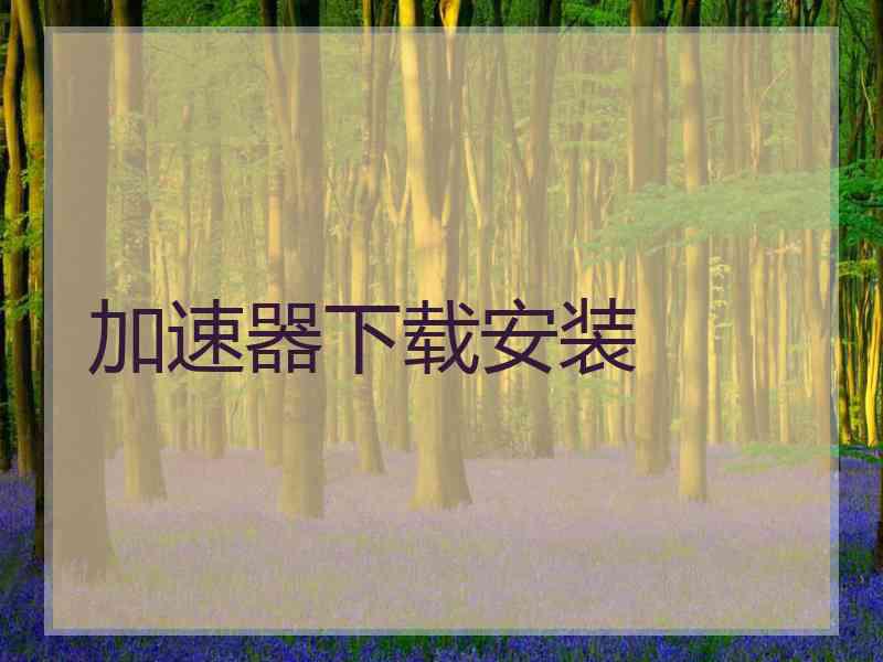 加速器下载安装