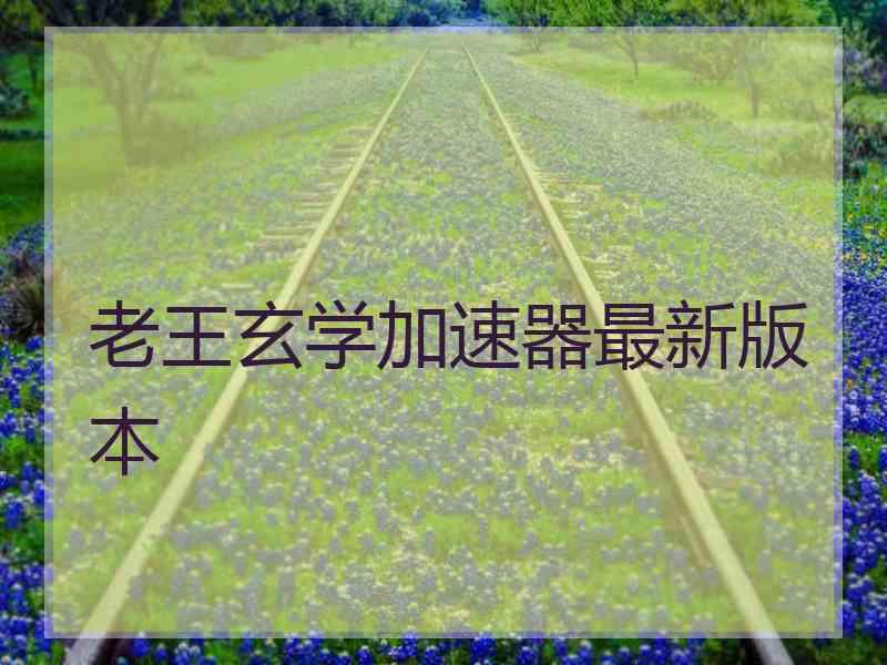 老王玄学加速器最新版本