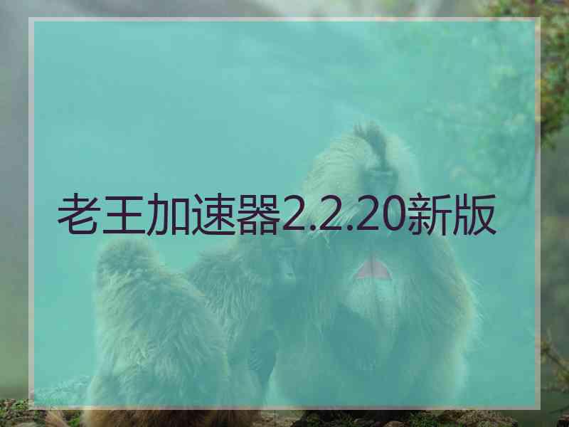 老王加速器2.2.20新版