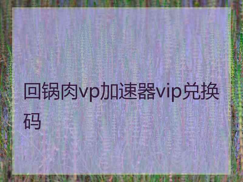 回锅肉vp加速器vip兑换码