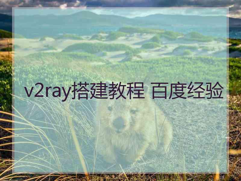 v2ray搭建教程 百度经验
