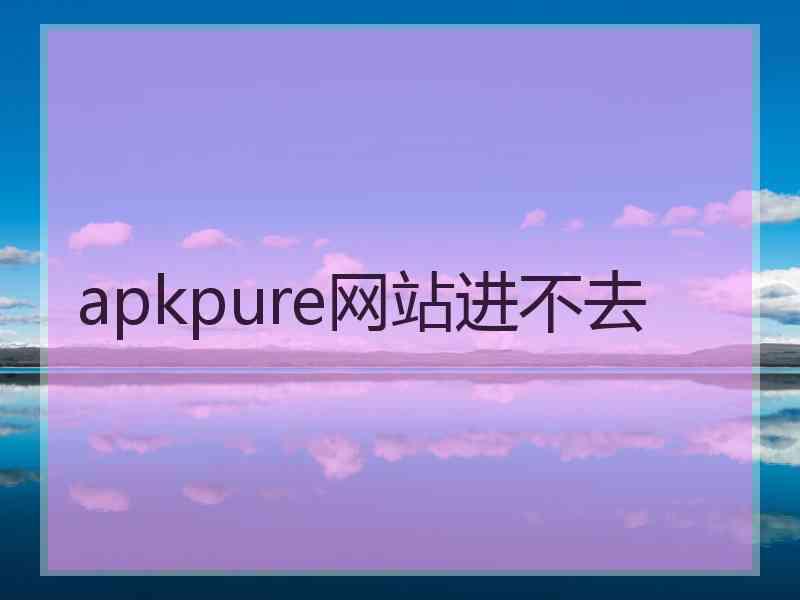 apkpure网站进不去