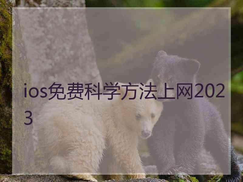 ios免费科学方法上网2023