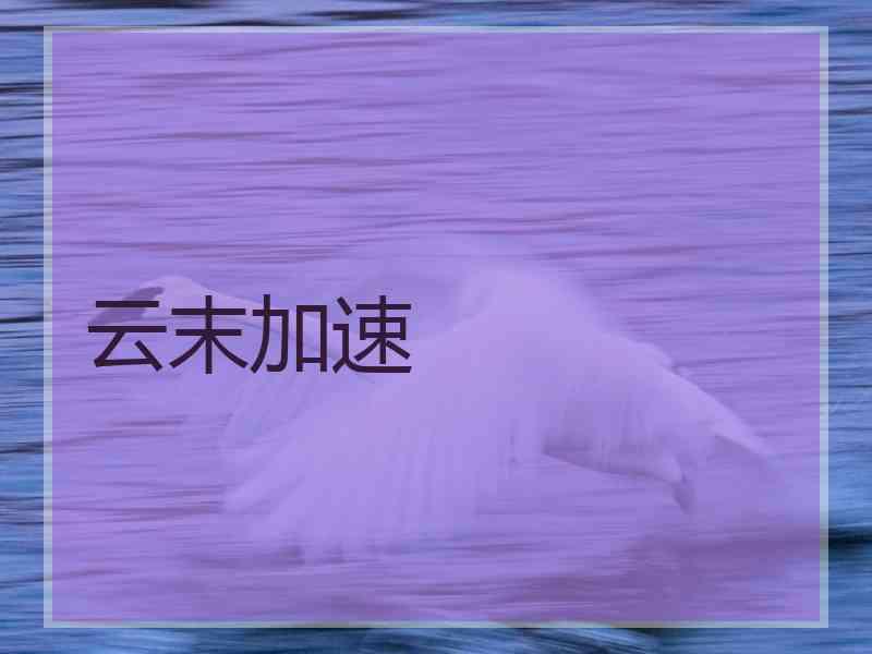 云末加速