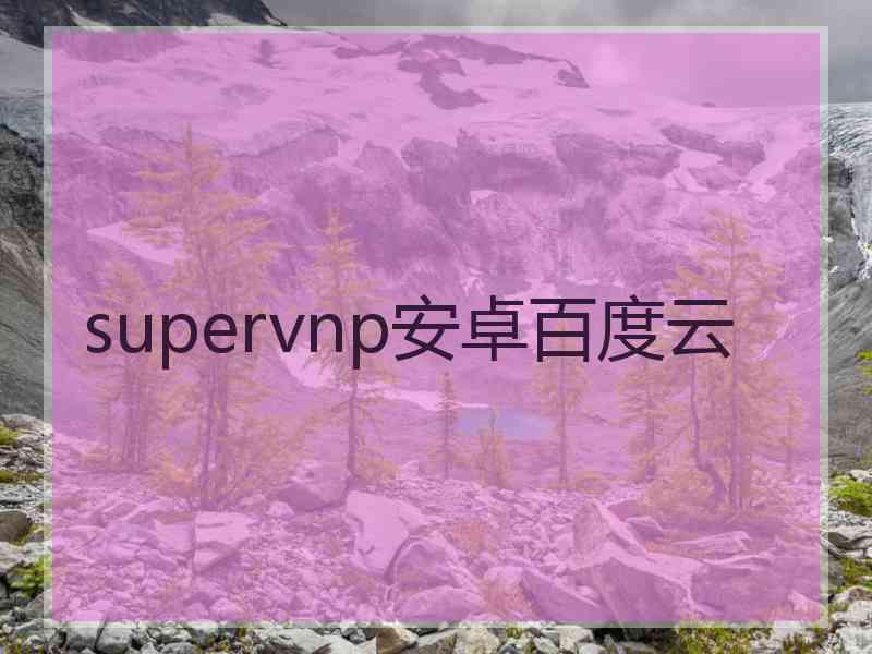 supervnp安卓百度云