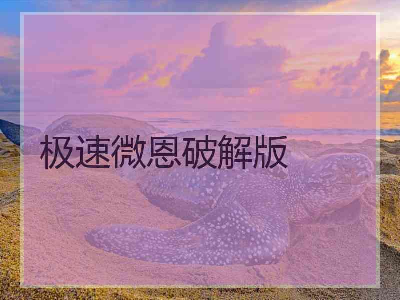 极速微恩破解版