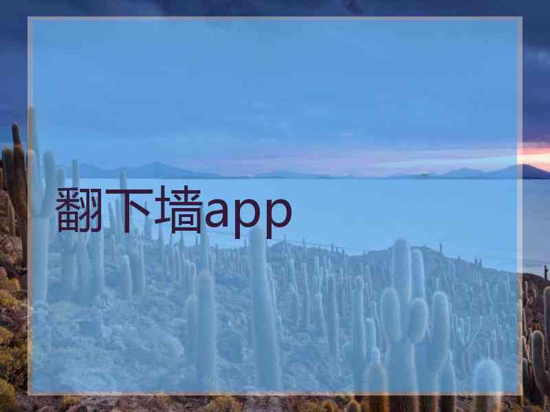 翻下墙app