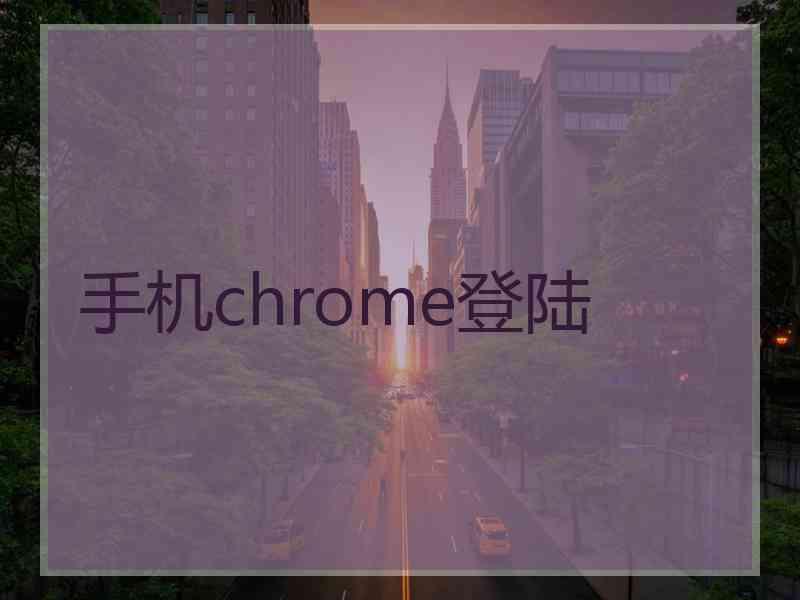 手机chrome登陆