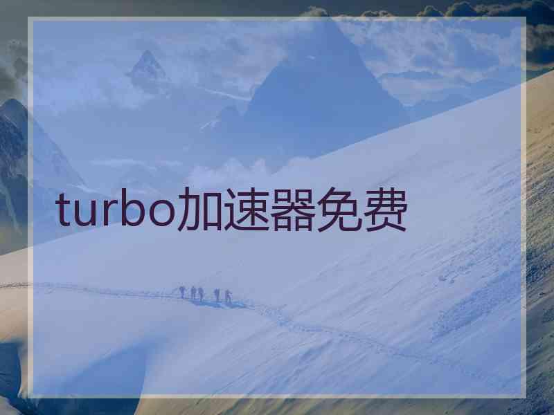 turbo加速器免费