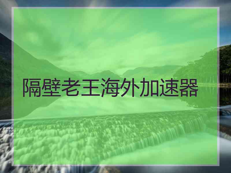 隔壁老王海外加速器