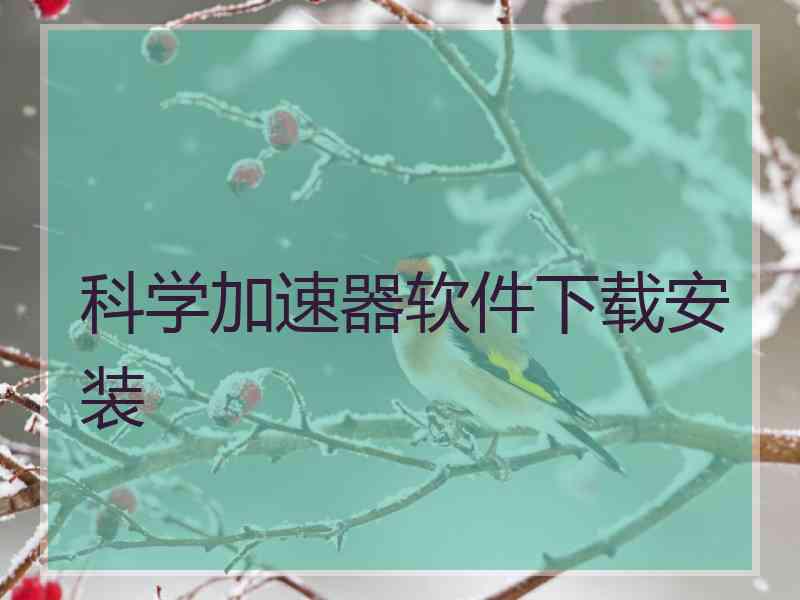 科学加速器软件下载安装