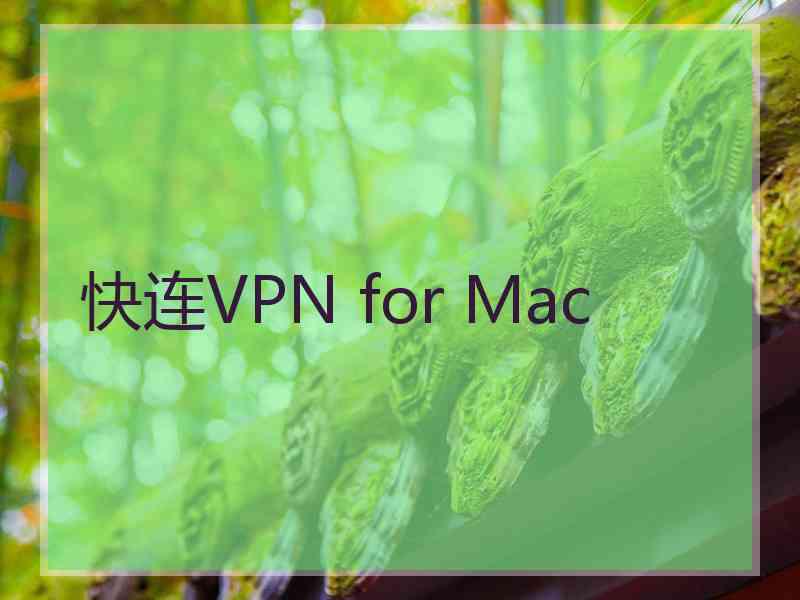 快连VPN for Mac