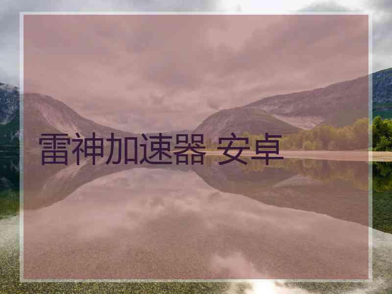 雷神加速器 安卓