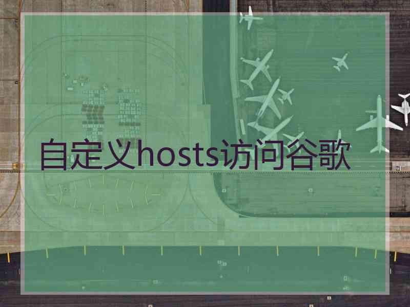 自定义hosts访问谷歌