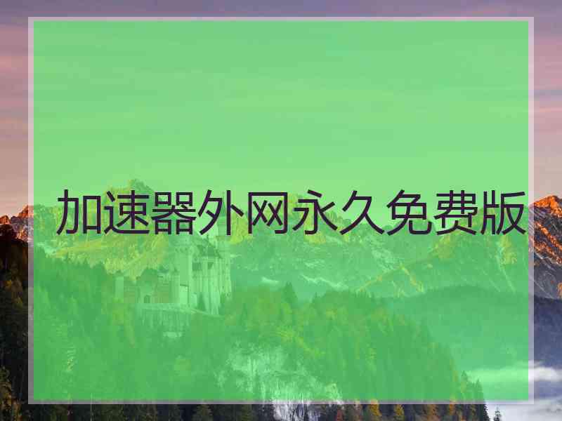 加速器外网永久免费版