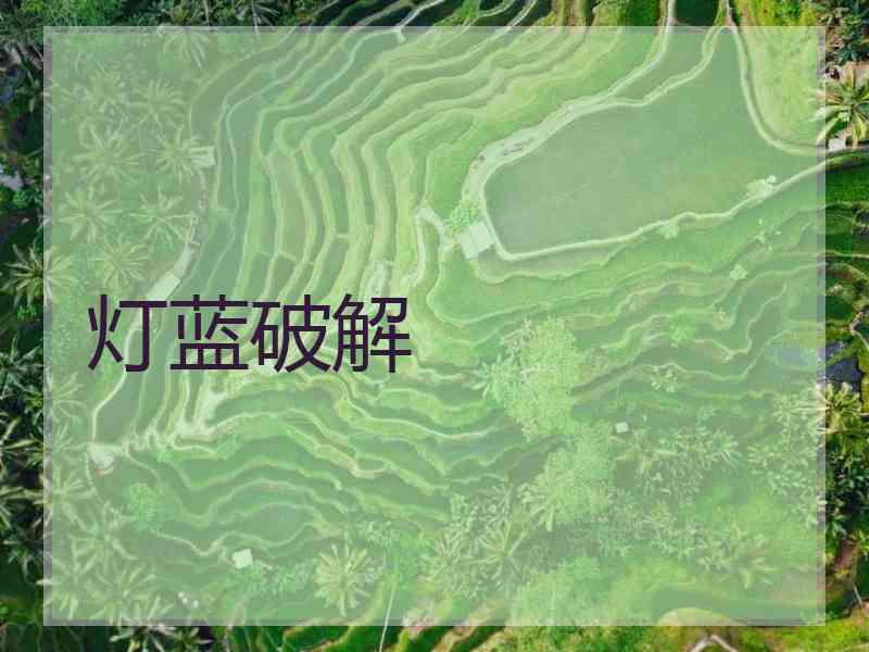 灯蓝破解