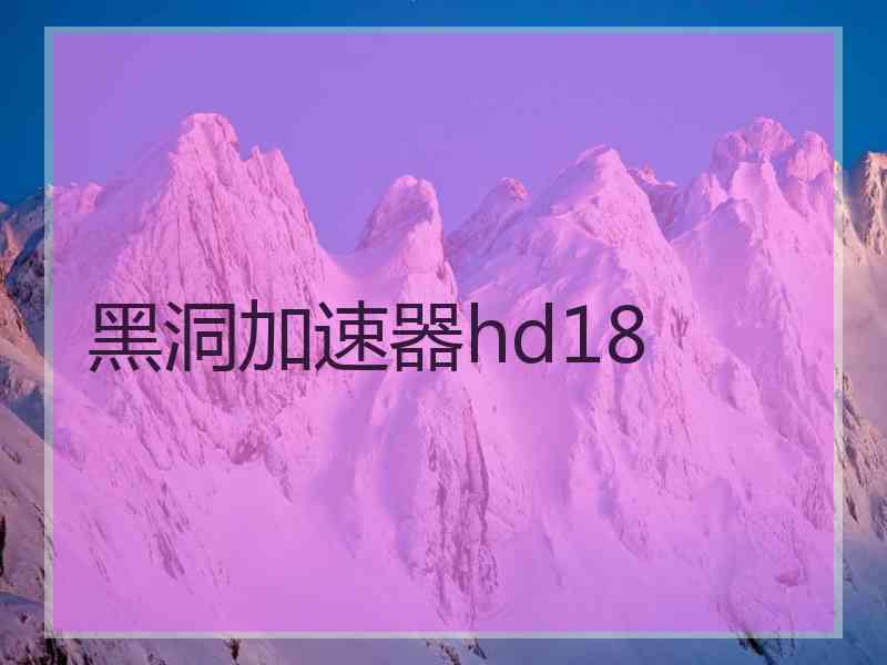 黑洞加速器hd18