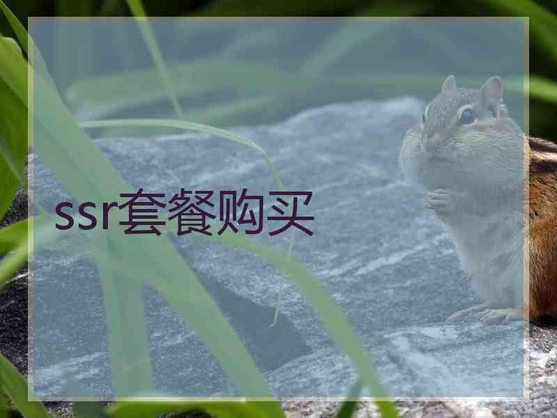 ssr套餐购买