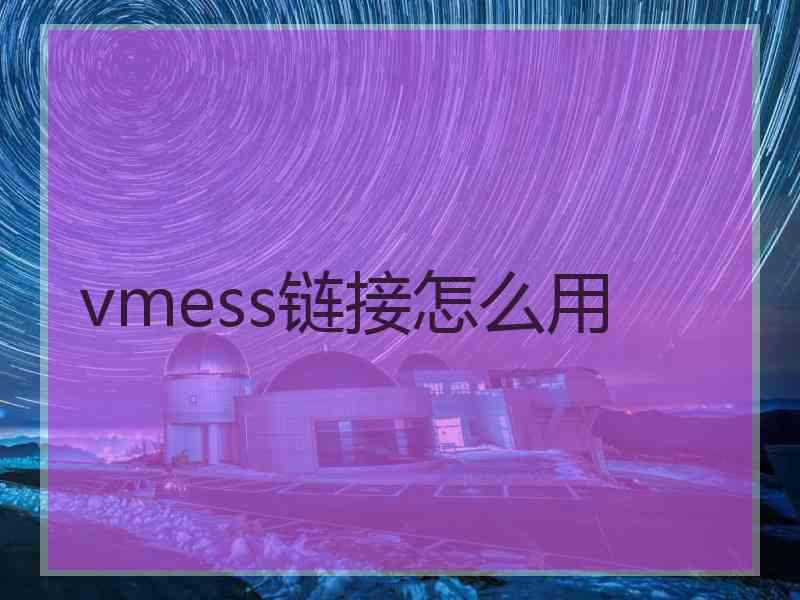 vmess链接怎么用