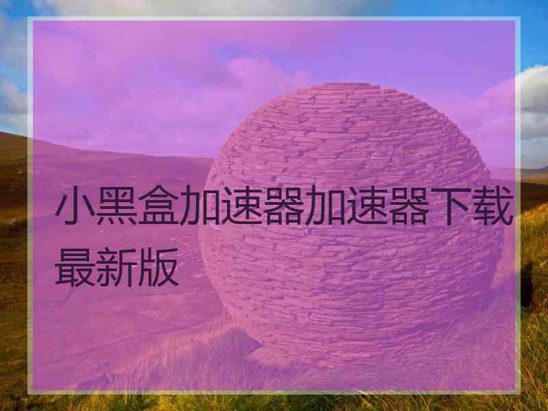 小黑盒加速器加速器下载最新版