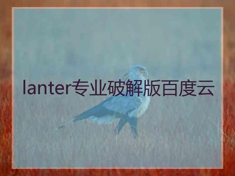 lanter专业破解版百度云