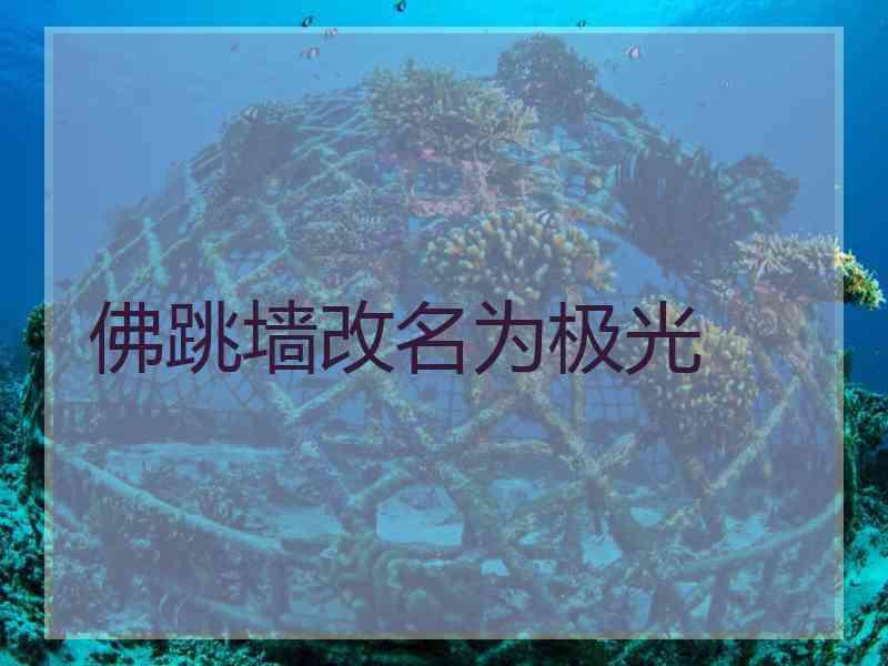 佛跳墙改名为极光