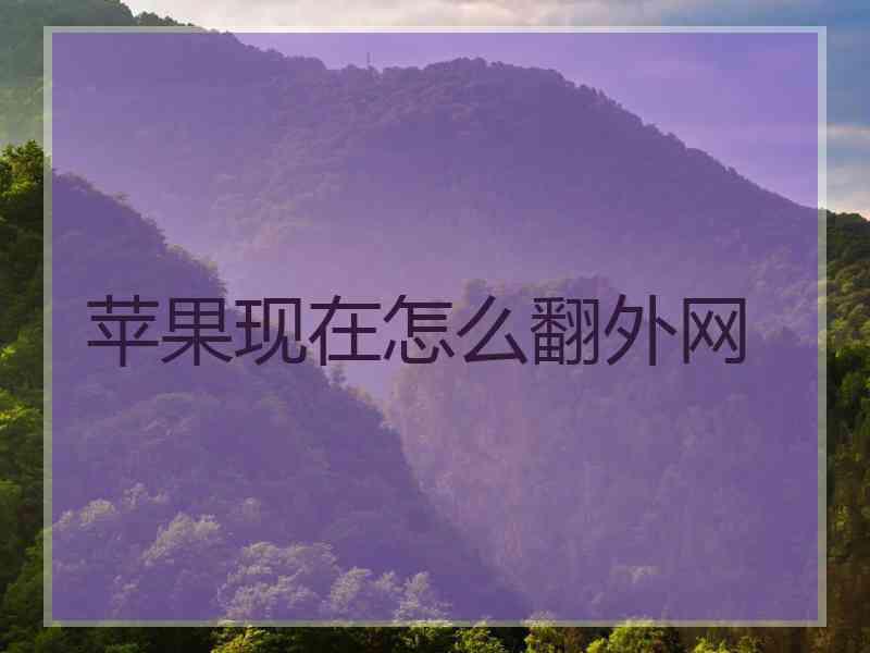 苹果现在怎么翻外网