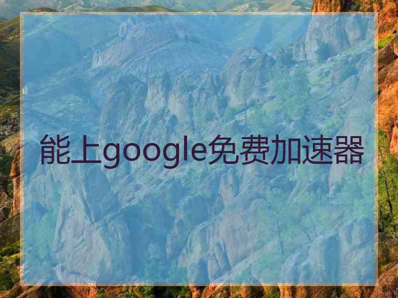 能上google免费加速器