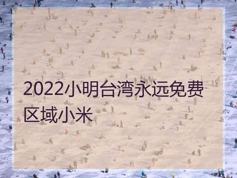 2022小明台湾永远免费区域小米