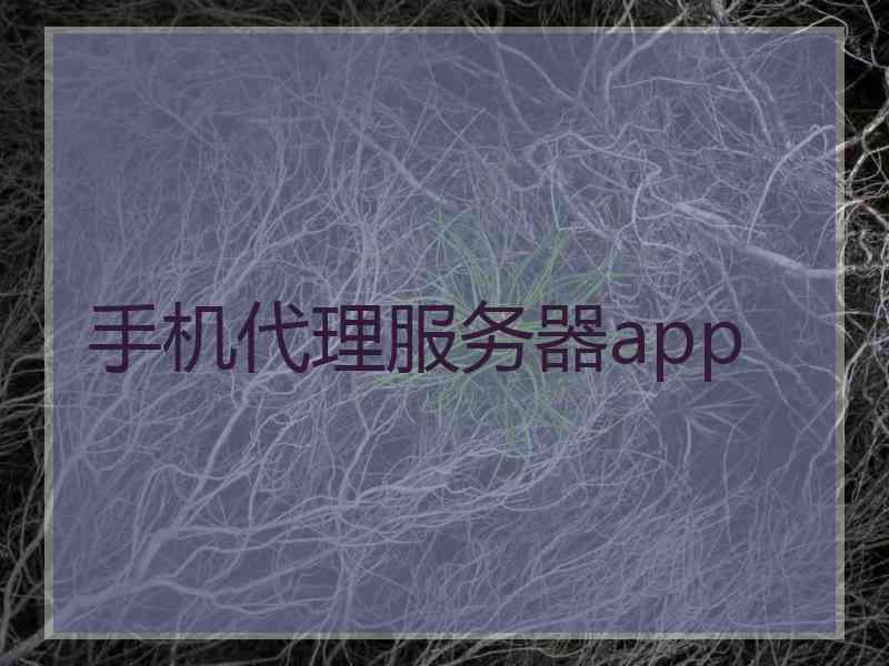 手机代理服务器app