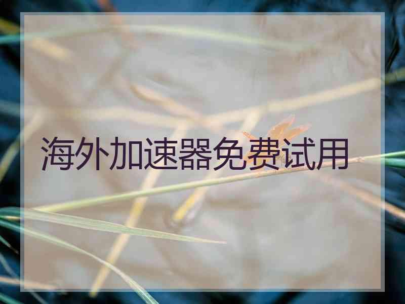 海外加速器免费试用