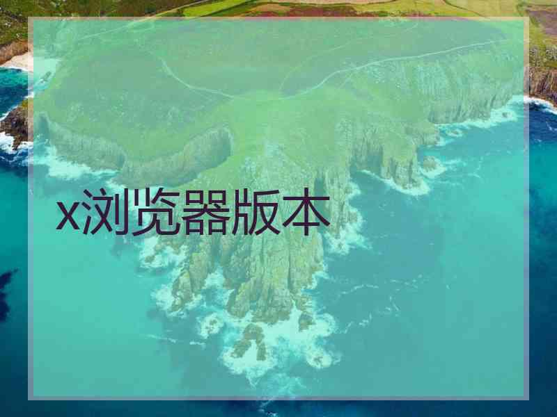 x浏览器版本