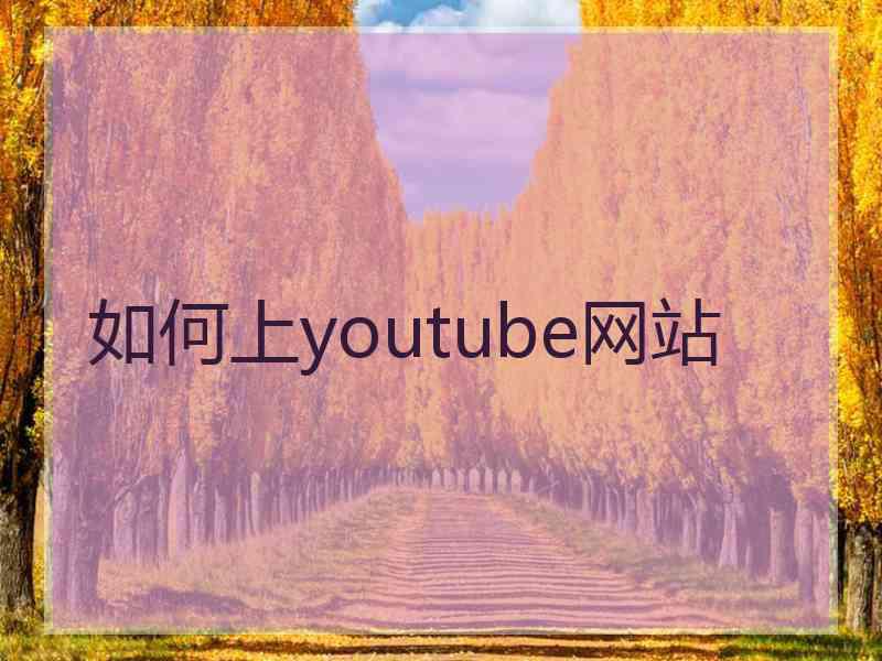 如何上youtube网站