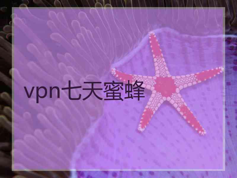 vpn七天蜜蜂