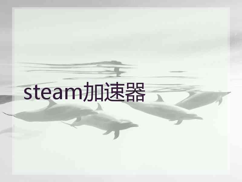 steam加速器