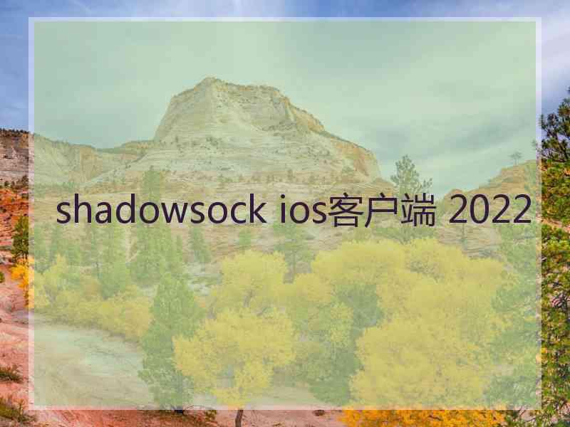 shadowsock ios客户端 2022