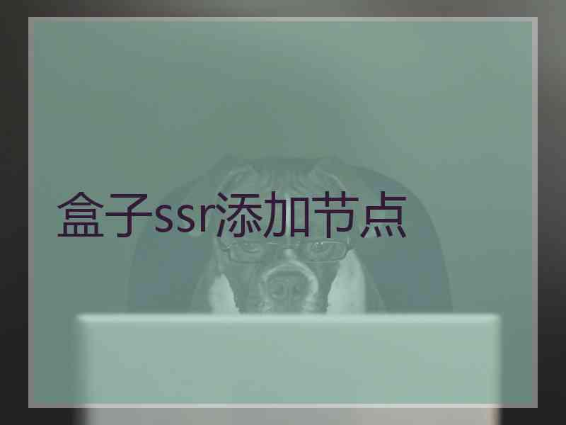 盒子ssr添加节点